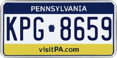 PA license plate KPG8659