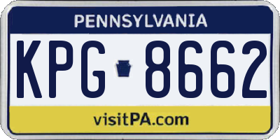 PA license plate KPG8662