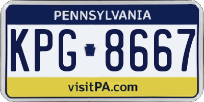 PA license plate KPG8667