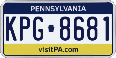 PA license plate KPG8681