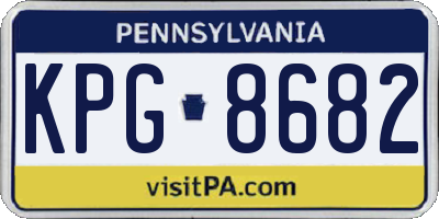 PA license plate KPG8682
