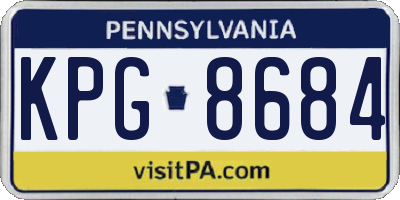 PA license plate KPG8684