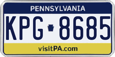 PA license plate KPG8685