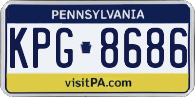 PA license plate KPG8686