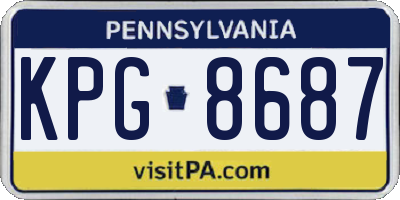 PA license plate KPG8687