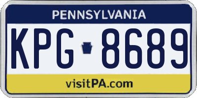 PA license plate KPG8689