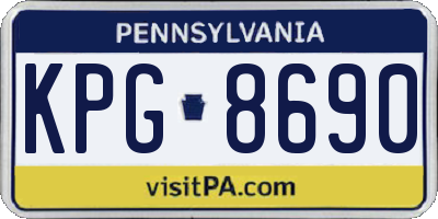 PA license plate KPG8690