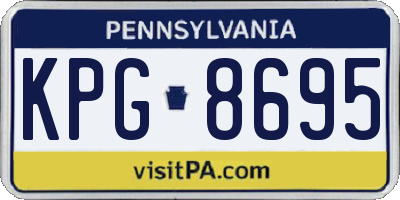 PA license plate KPG8695