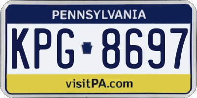 PA license plate KPG8697