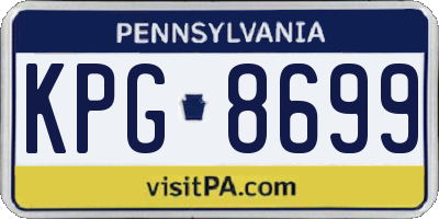 PA license plate KPG8699