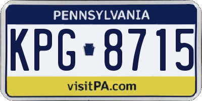 PA license plate KPG8715
