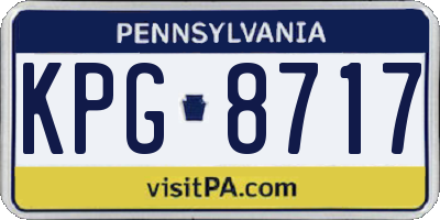 PA license plate KPG8717