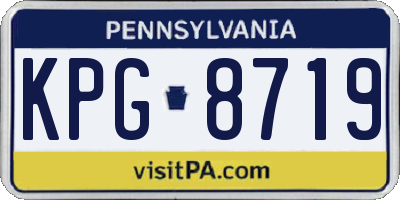 PA license plate KPG8719