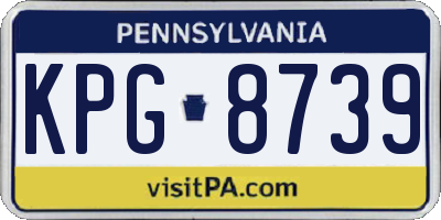 PA license plate KPG8739