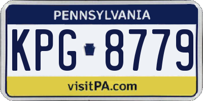 PA license plate KPG8779