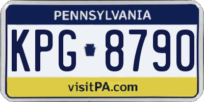 PA license plate KPG8790