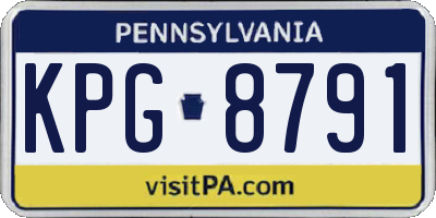 PA license plate KPG8791