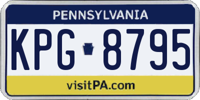 PA license plate KPG8795