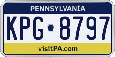 PA license plate KPG8797