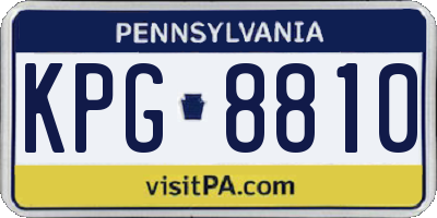 PA license plate KPG8810