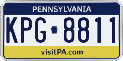 PA license plate KPG8811