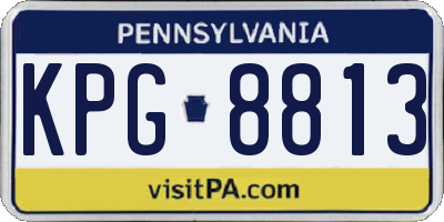 PA license plate KPG8813