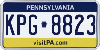 PA license plate KPG8823