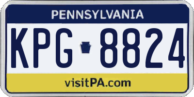 PA license plate KPG8824