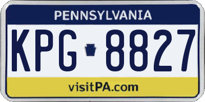 PA license plate KPG8827