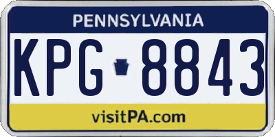 PA license plate KPG8843