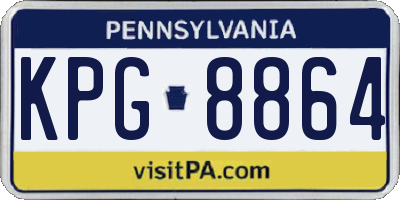 PA license plate KPG8864