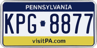 PA license plate KPG8877