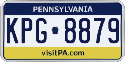 PA license plate KPG8879
