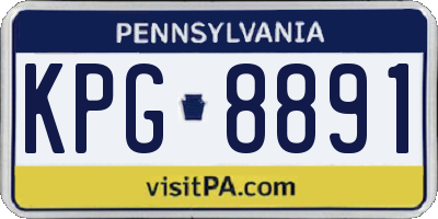PA license plate KPG8891
