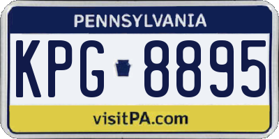 PA license plate KPG8895