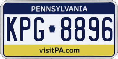PA license plate KPG8896