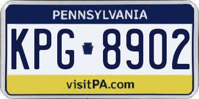 PA license plate KPG8902