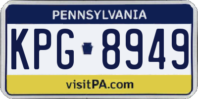 PA license plate KPG8949