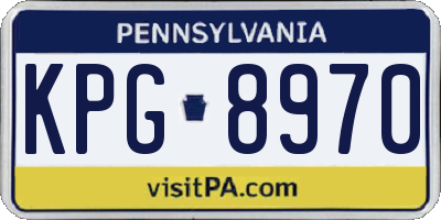 PA license plate KPG8970