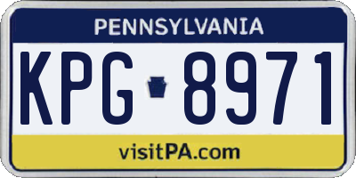 PA license plate KPG8971