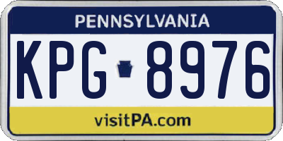 PA license plate KPG8976