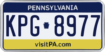PA license plate KPG8977