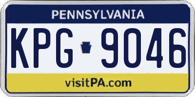 PA license plate KPG9046