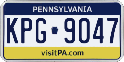 PA license plate KPG9047