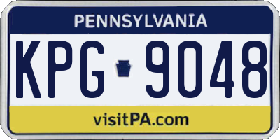 PA license plate KPG9048