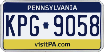 PA license plate KPG9058