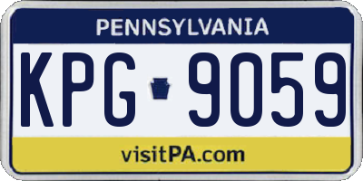 PA license plate KPG9059