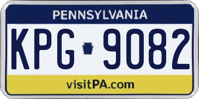 PA license plate KPG9082
