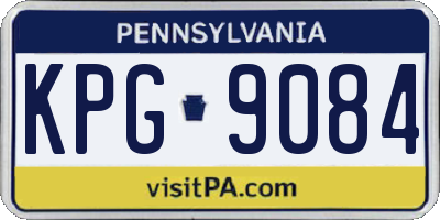 PA license plate KPG9084