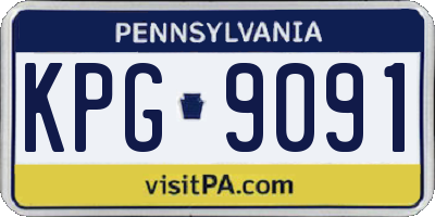 PA license plate KPG9091